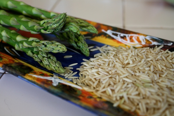asparagus and rice